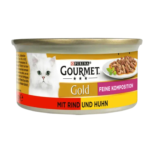 GOURMET Gold Feine Komposition mit Rind & Huhn 85g
