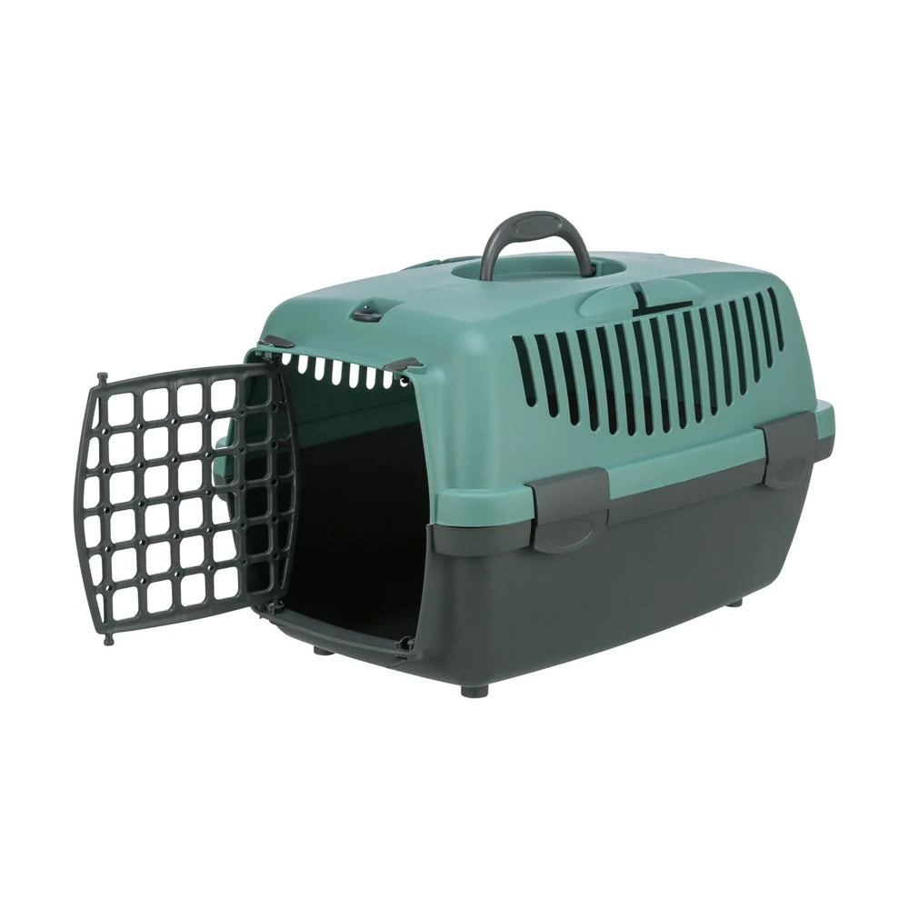 TRIXIE Transportbox Capri 2, XS-S: 37x34x55cm - dunkelgrau/petrol