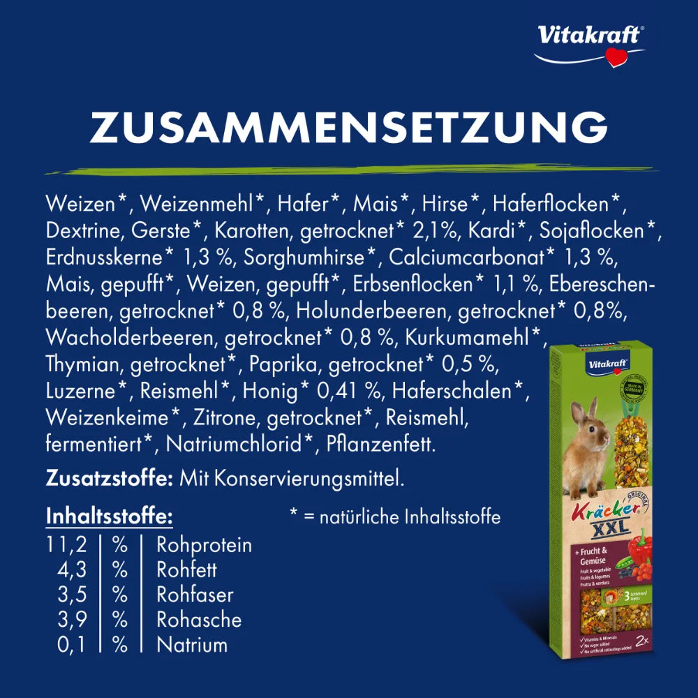 Vitakraft Kräcker® XXL + Frucht & Gemüse