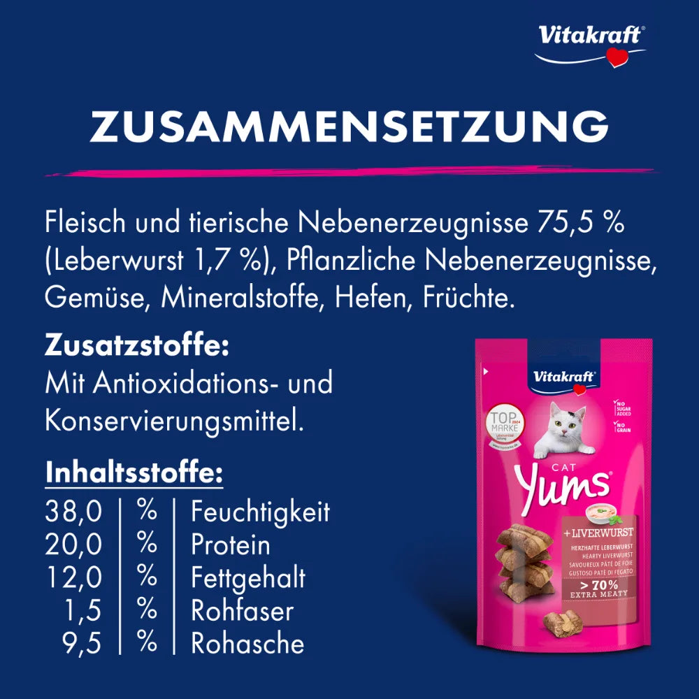 Vitakraft Cat Yums® + Leberwurst 40g