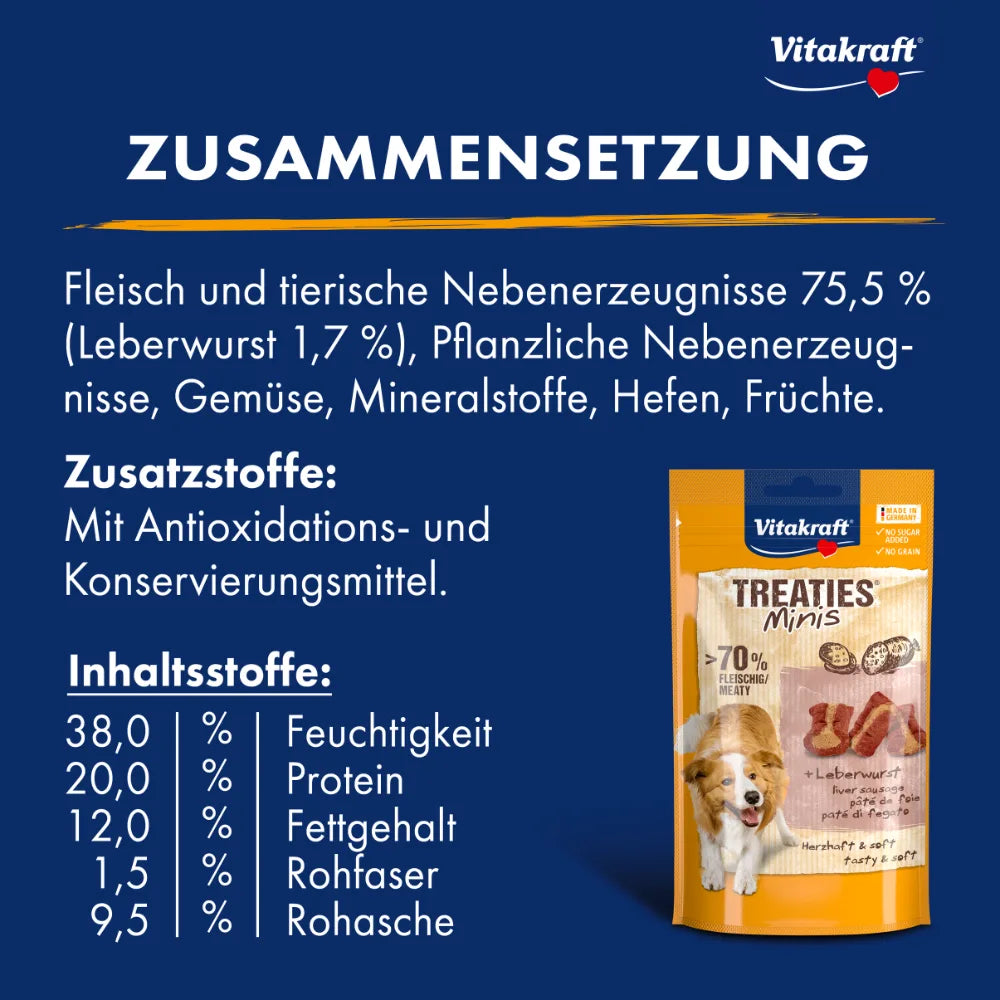 Vitakraft Treaties® Minis + Leberwurst 48g