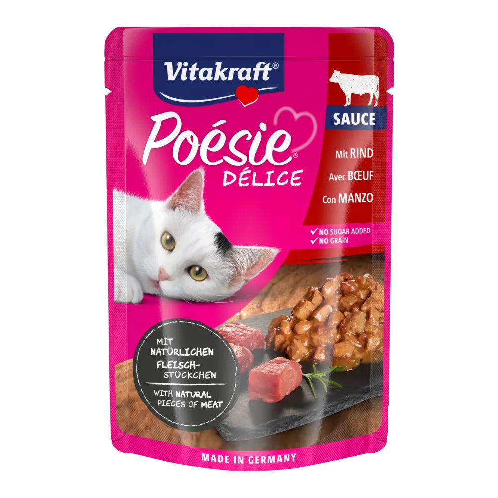 Vitakraft Poésie® Délice mit Rind in Sauce 85 g