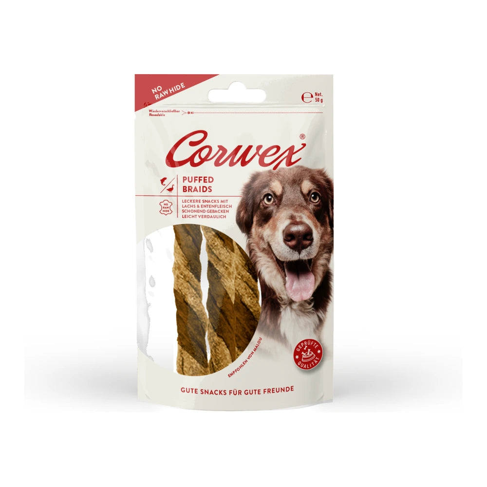 Corwex Puffed Zopf Ente und Lachs 50g