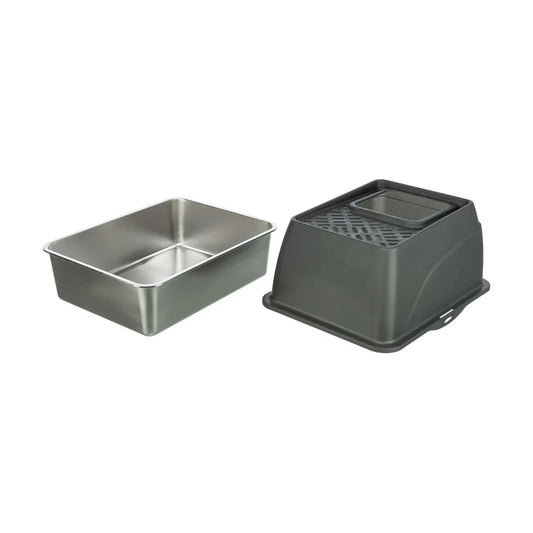 TRIXIE Katzentoilette Edelstahl Niro Hop-In 40x39x52cm
