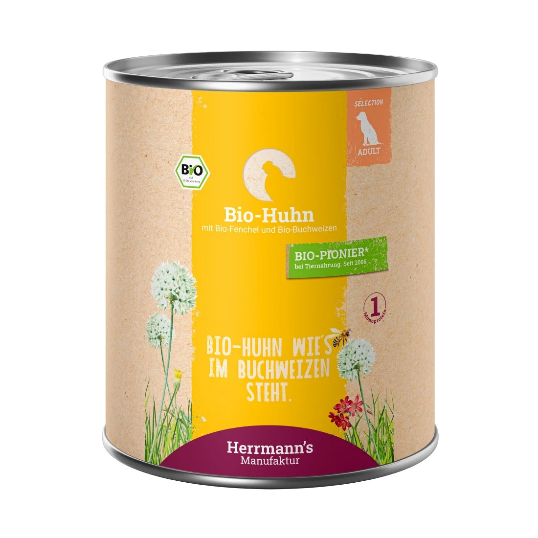 Herrmanns Selection Adult Bio Huhn mit Fenchel und Buchweizen