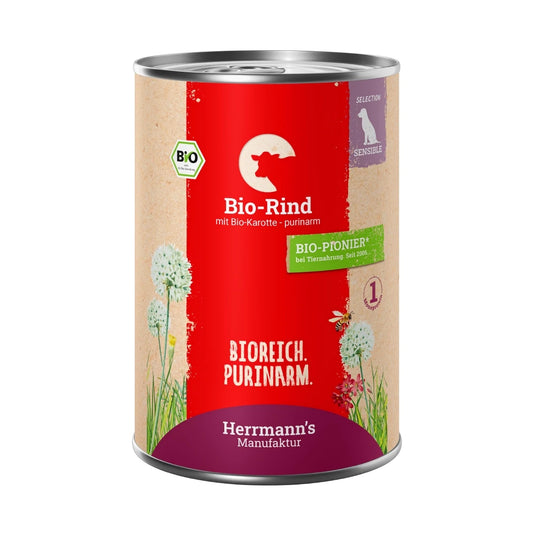 Herrmanns Selection Sensibel Bio Rind mit Karotten - purinarm