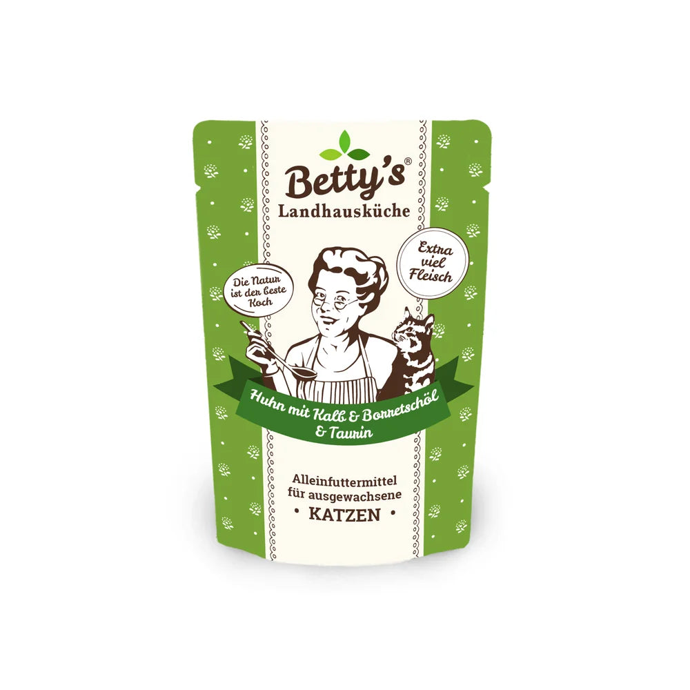 Betty's Landhausküche Frischebeutel Huhn & Kalb mit Borretschöl 100g