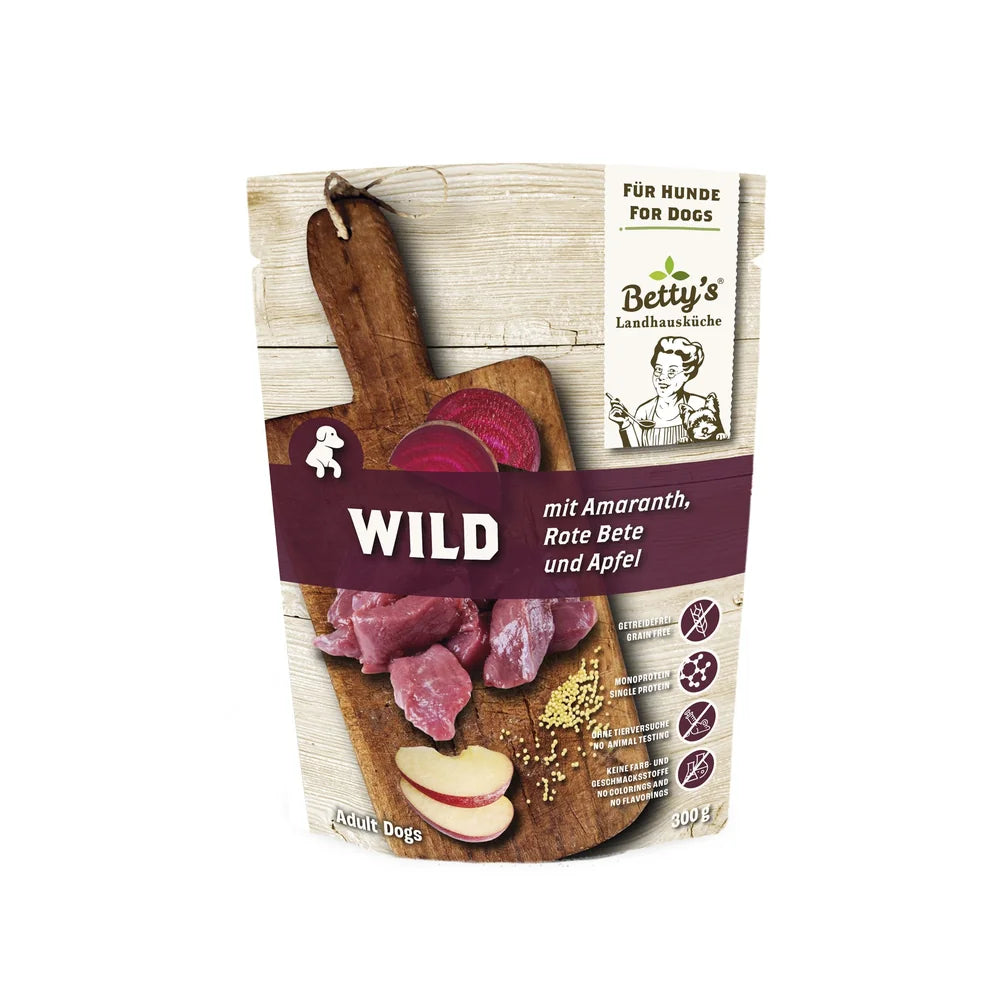 Betty's Landhausküche Frischebeutel Wild mit Rote Bete, Amaranth & Apfel