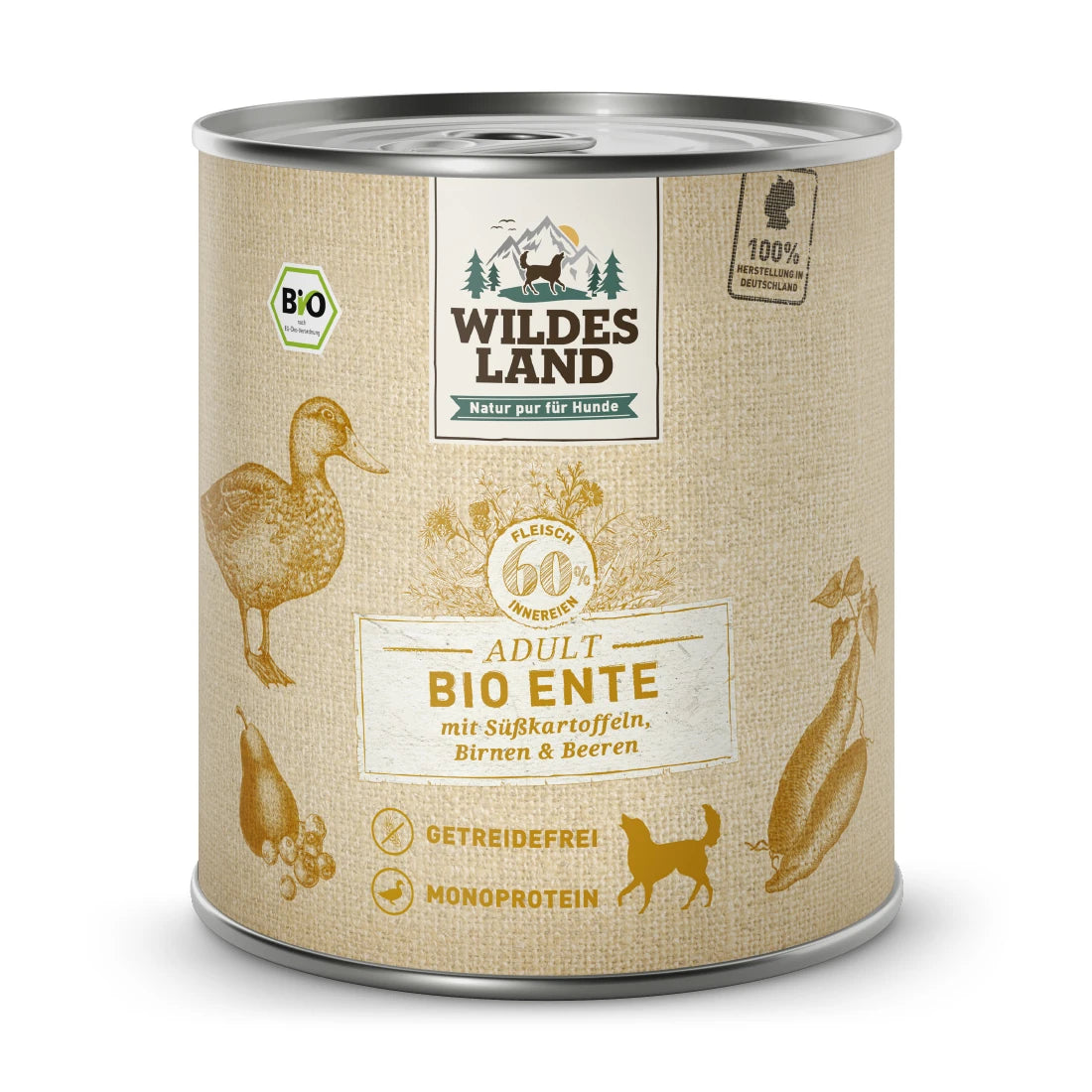 Wildes Land Bio Ente mit Süßkartoffeln