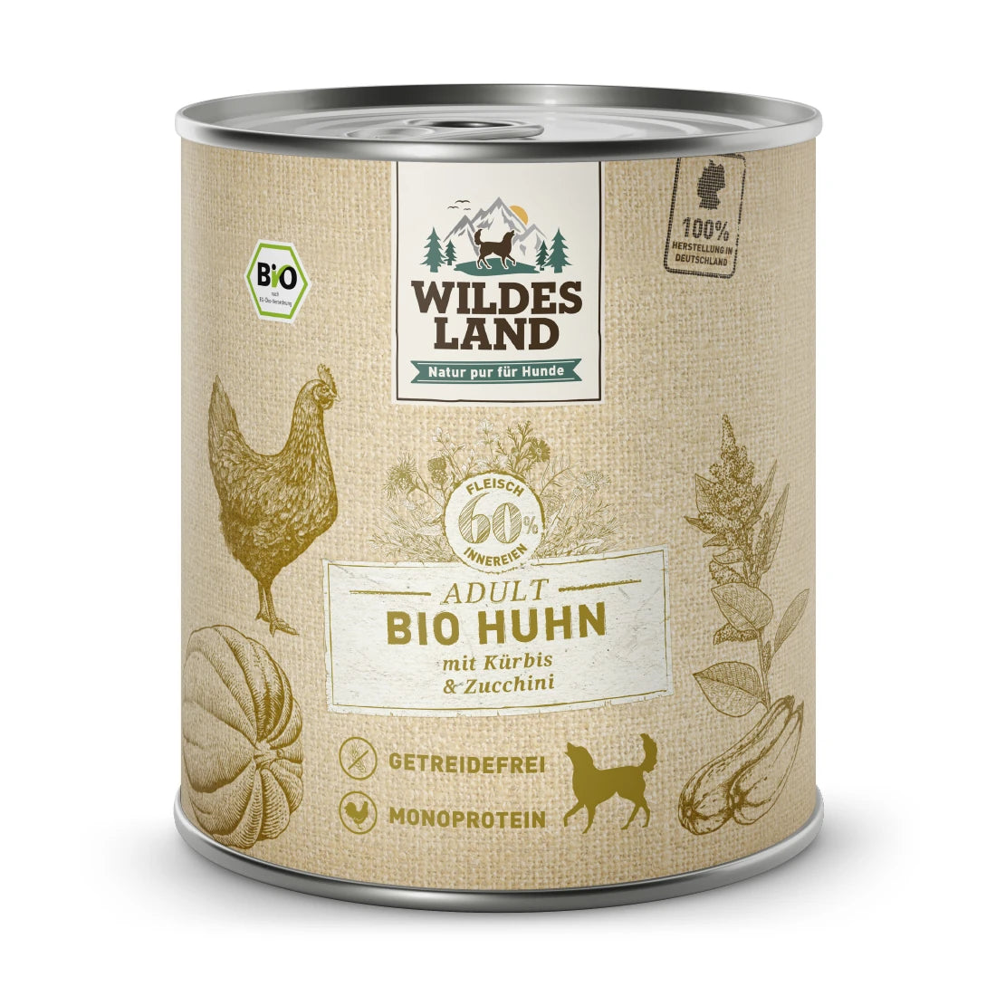 Wildes Land Bio Huhn mit Kürbis & Zucchini