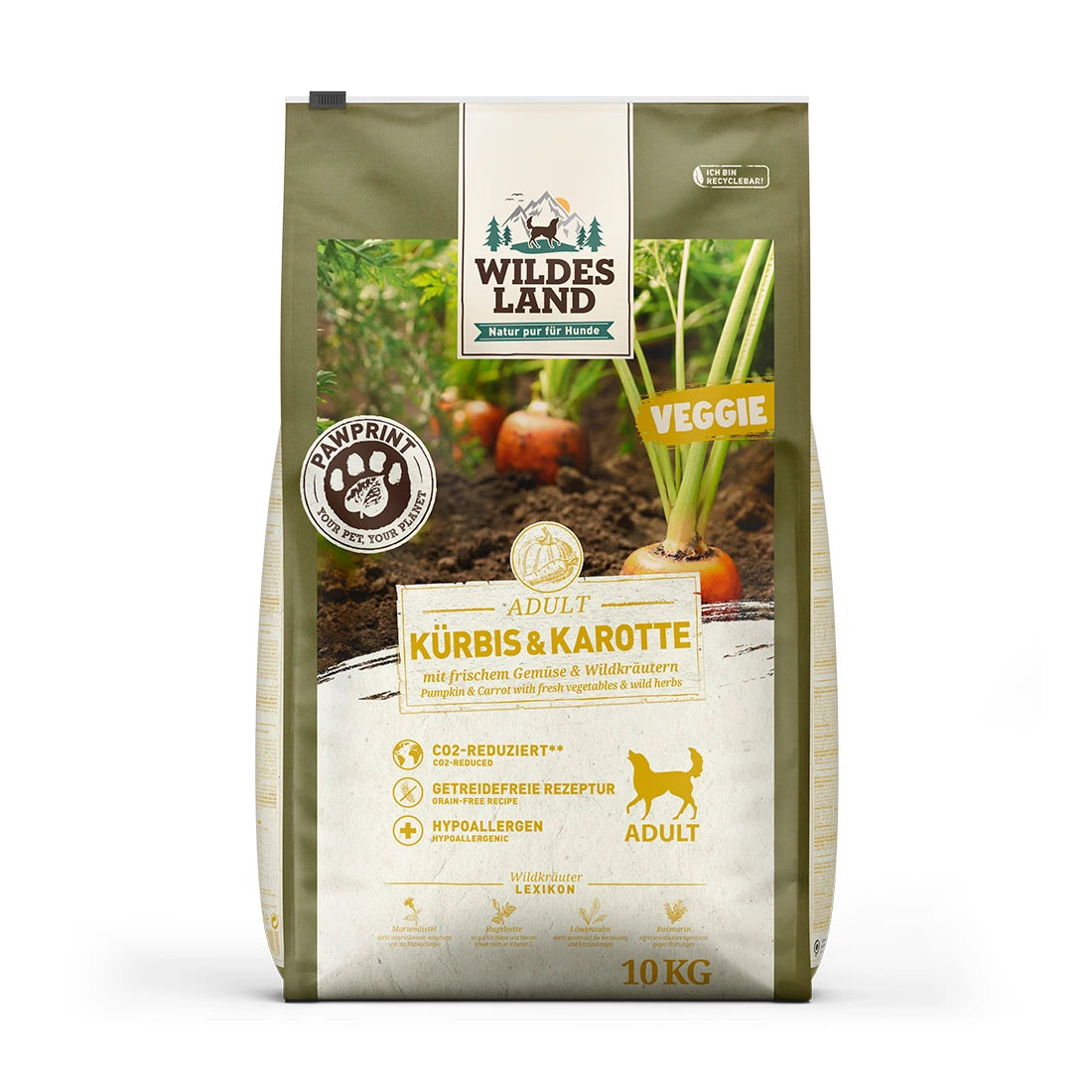 Wildes Land Veggie - Kürbis & Karotte mit frischem Gemüse & Wildkräutern
