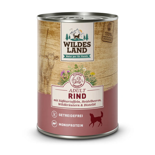 Wildes Land Rind mit Süßkartoffel
