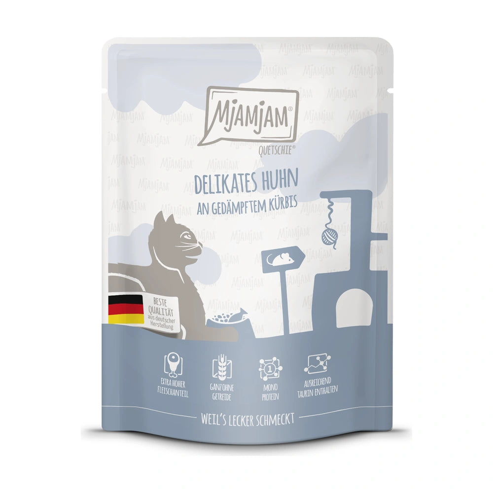 MjAMjAM Quetschie - delikates Huhn an gedämpftem Kürbis