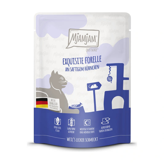 MjAMjAM Quetschie - exquisite Forelle an saftigem Hühnchen