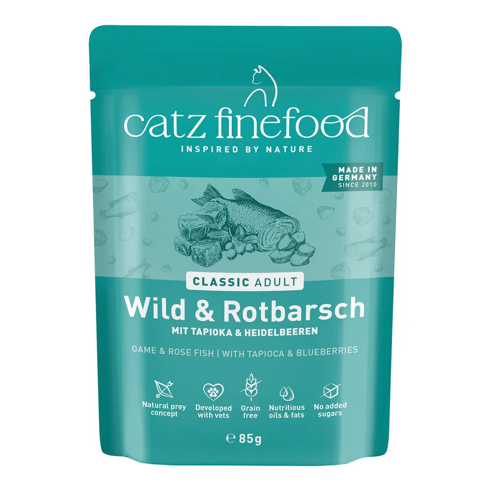 Catz finefood CLASSIC Wild & Rotbarsch 85g