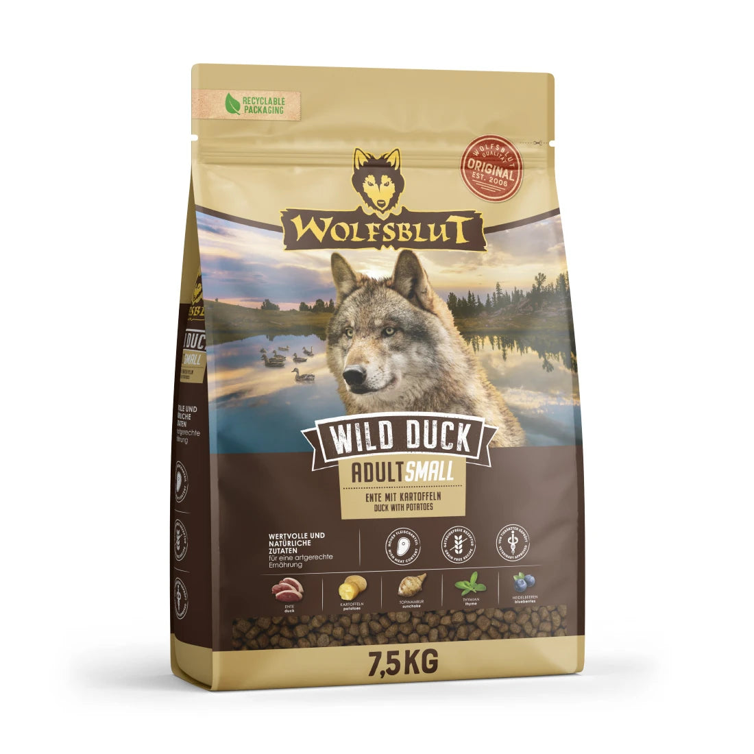 Wolfsblut Wild Duck Small Breed - Ente mit Kartoffel