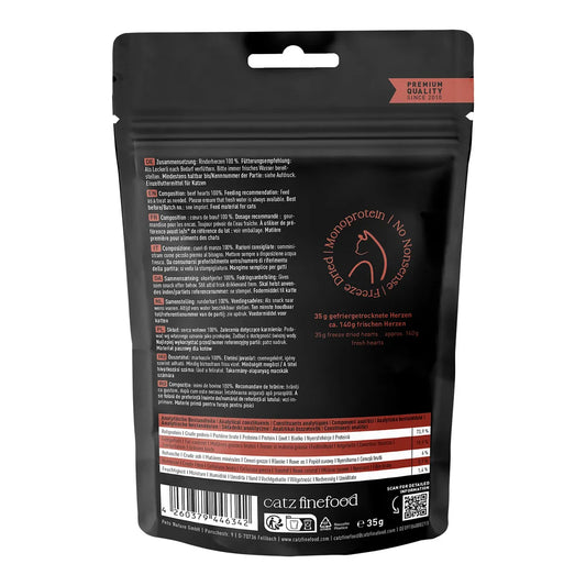Catz finefood PURE SNACKS RINDERHERZEN 35g
