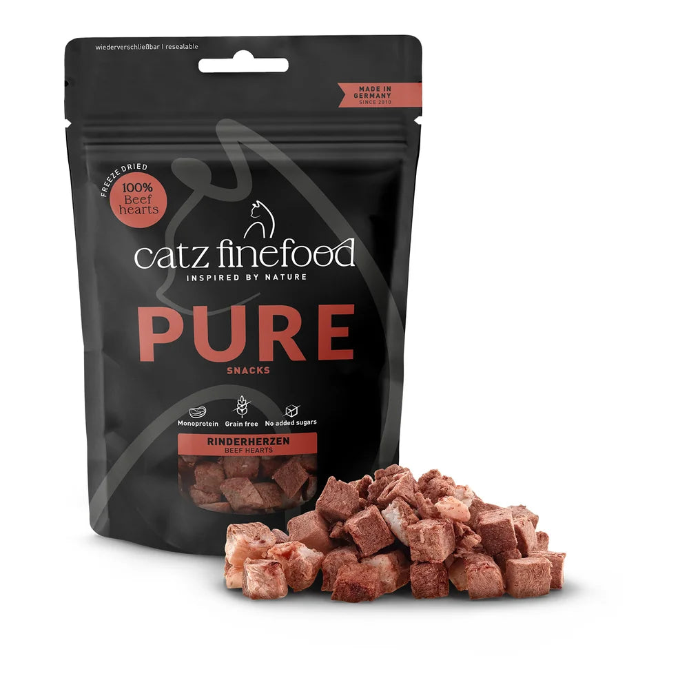 Catz finefood PURE SNACKS RINDERHERZEN 35g