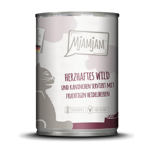 MjAMjAM herzhaftes Wild & Kaninchen an fruchtigen Heidelbeeren
