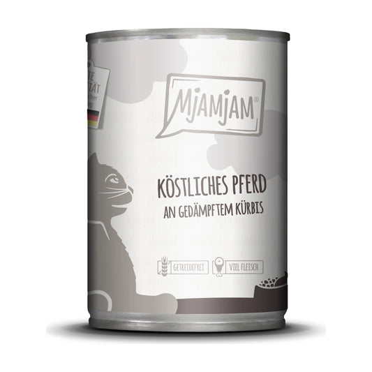 MjAMjAM köstliches Pferd an gedämpftem Kürbis