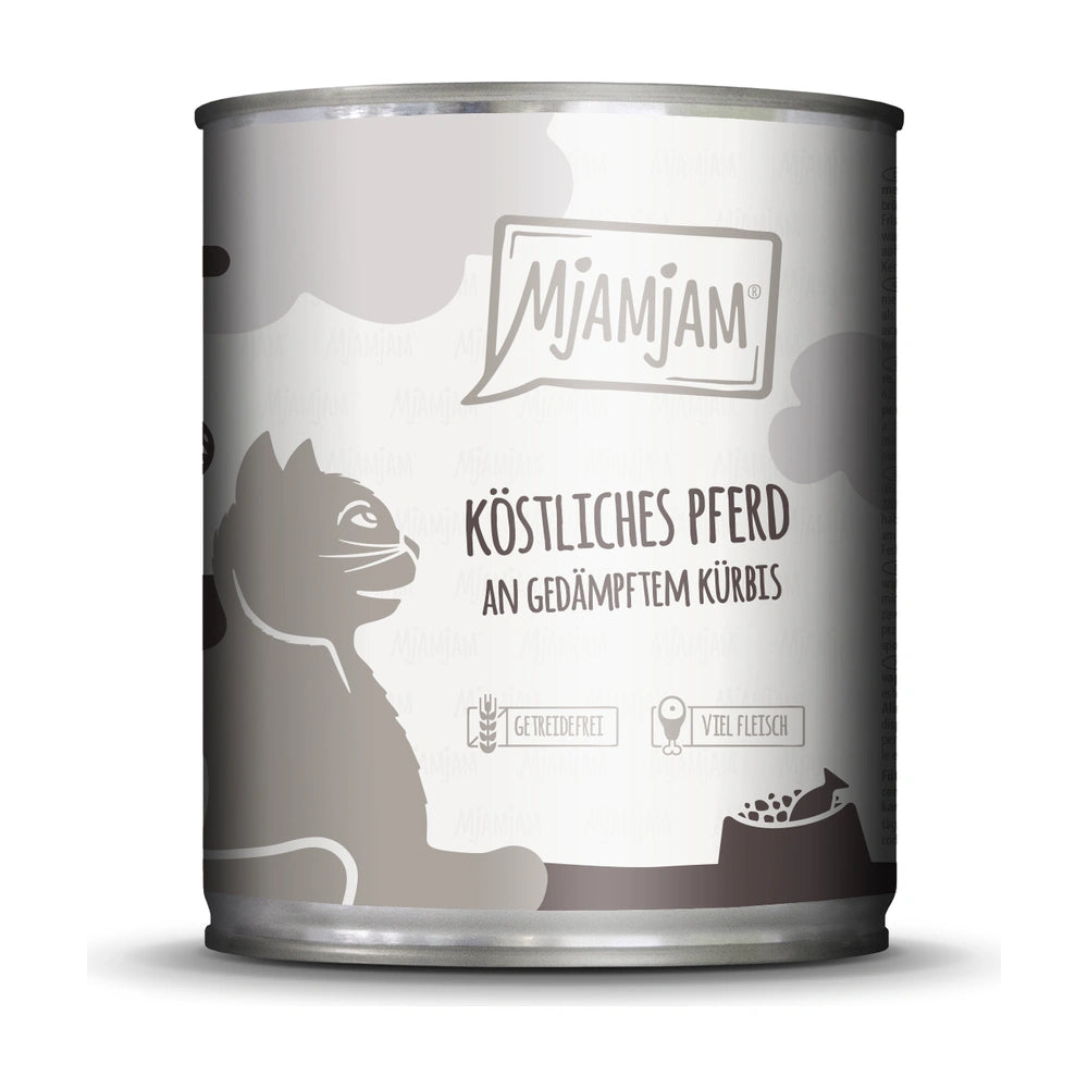 MjAMjAM köstliches Pferd an gedämpftem Kürbis