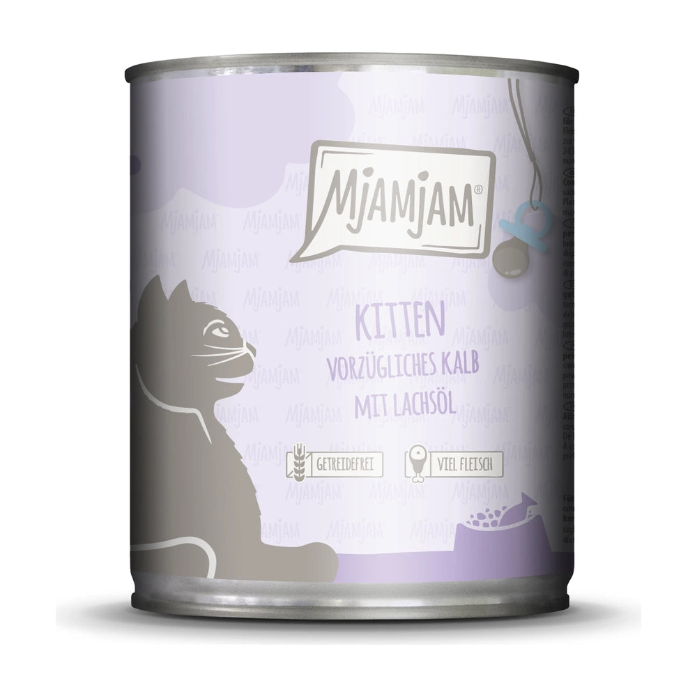 MjAMjAM Kitten vorzügliches Kalb mit Lachsöl