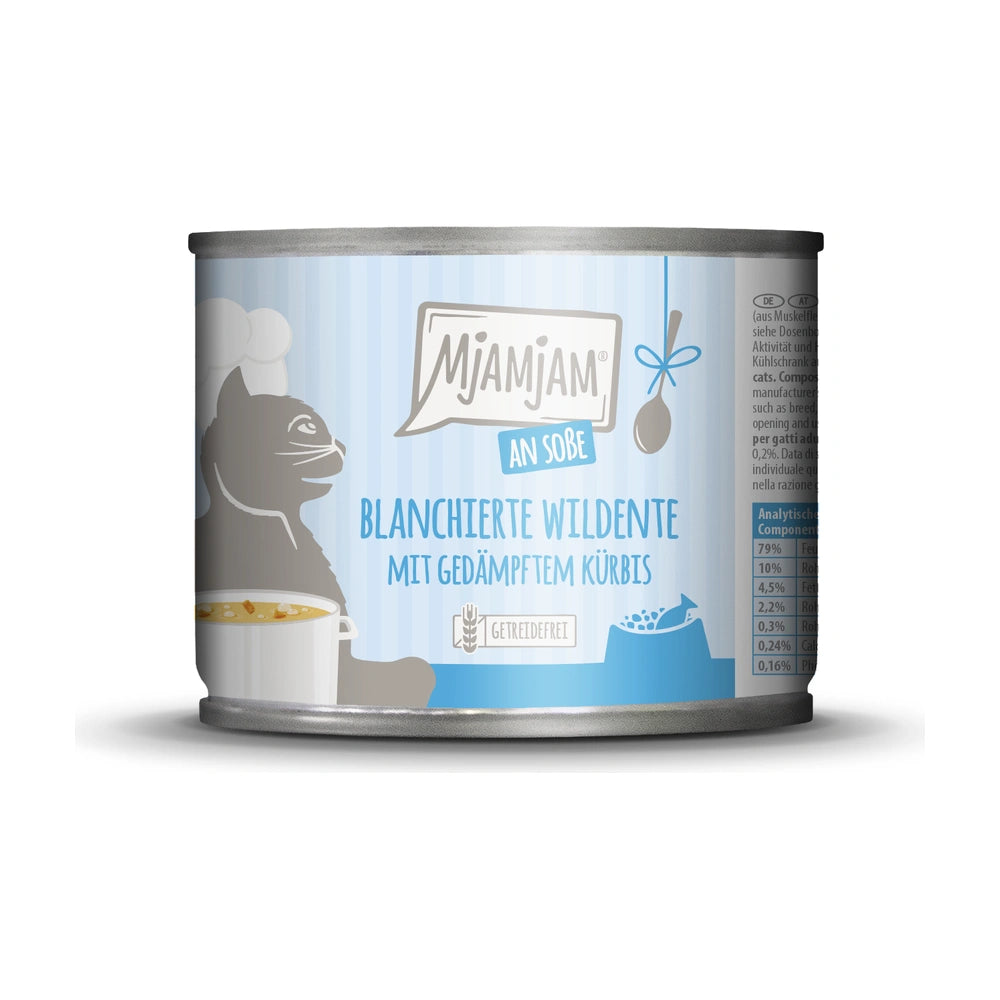 MjAMjAM blanchierte Wildente mit gedämpftem Kürbis an Soße 185g