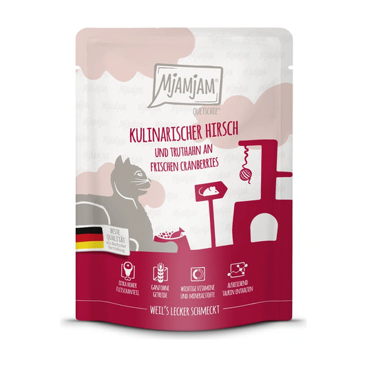 MjAMjAM Quetschie - kulinarischer Hirsch & Truthahn an frischen Cranberries