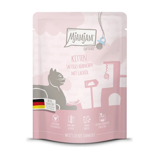 MjAMjAM Quetschie - Kitten saftiges Hühnchen mit Lachsöl