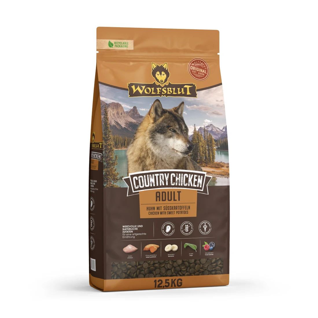 Wolfsblut Country Chicken Adult - Huhn mit Süßkartoffeln