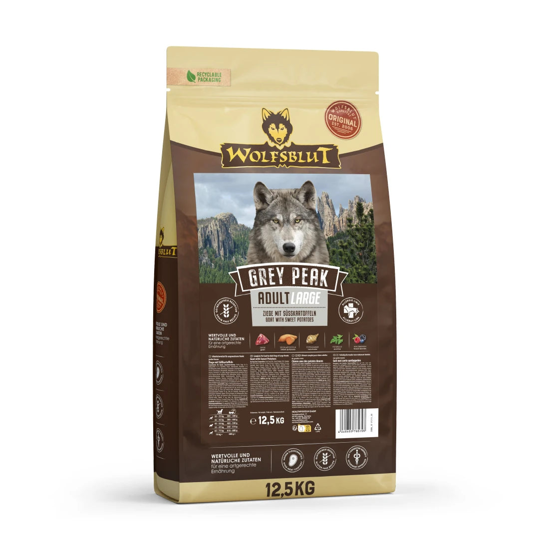 Wolfsblut Grey Peak Large Breed - Ziege und Süßkartoffel