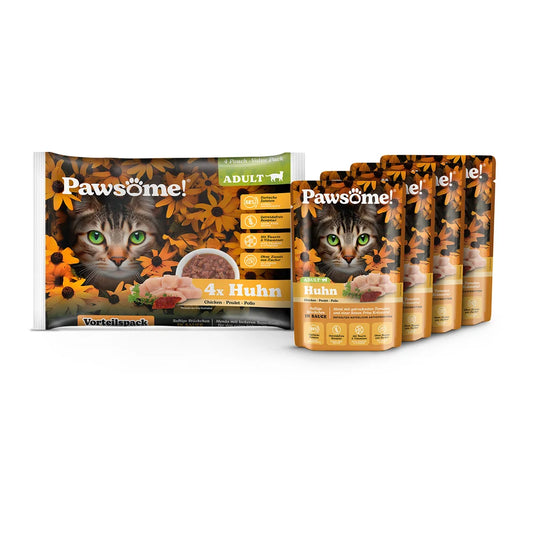 Pawsome Adult Huhn 85g 4er Flowpack