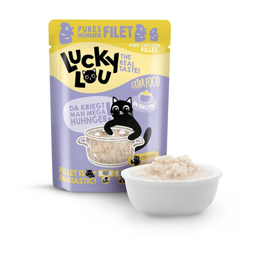 Lucky Lou EXTRA FOOD Hühnerfilet in Broth 70g Pouch