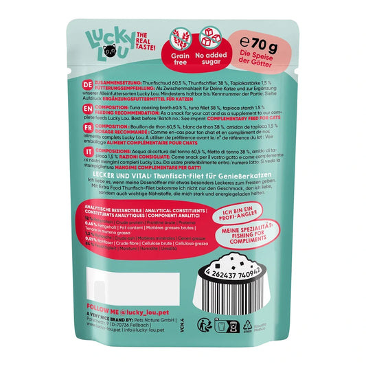 Lucky Lou EXTRA FOOD Thunfischfilet in Jelly 70g Pouch