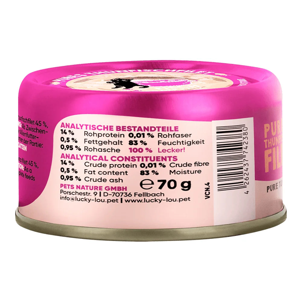 Lucky Lou EXTRA FOOD Thunfischfilet in Broth 70g Dose