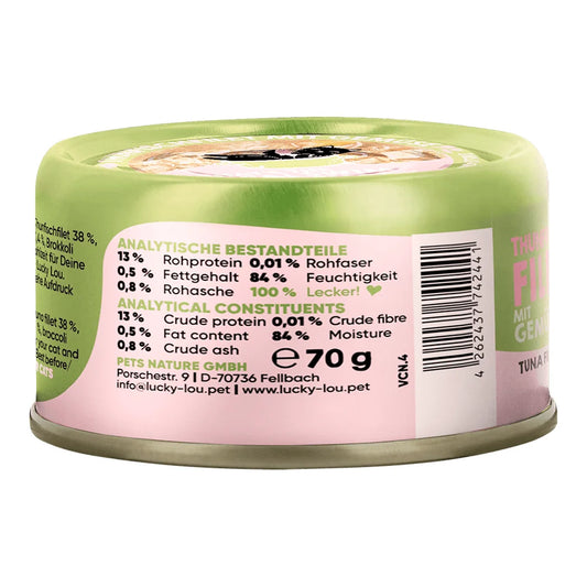 Lucky Lou EXTRA FOOD Thunfisch mit Gemüse in Broth 70g Dose