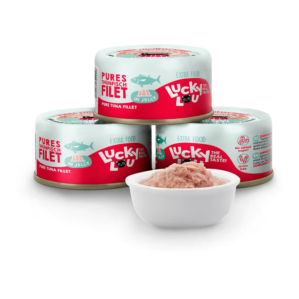 Lucky Lou EXTRA FOOD Thunfischfilet in Jelly 70g Dose