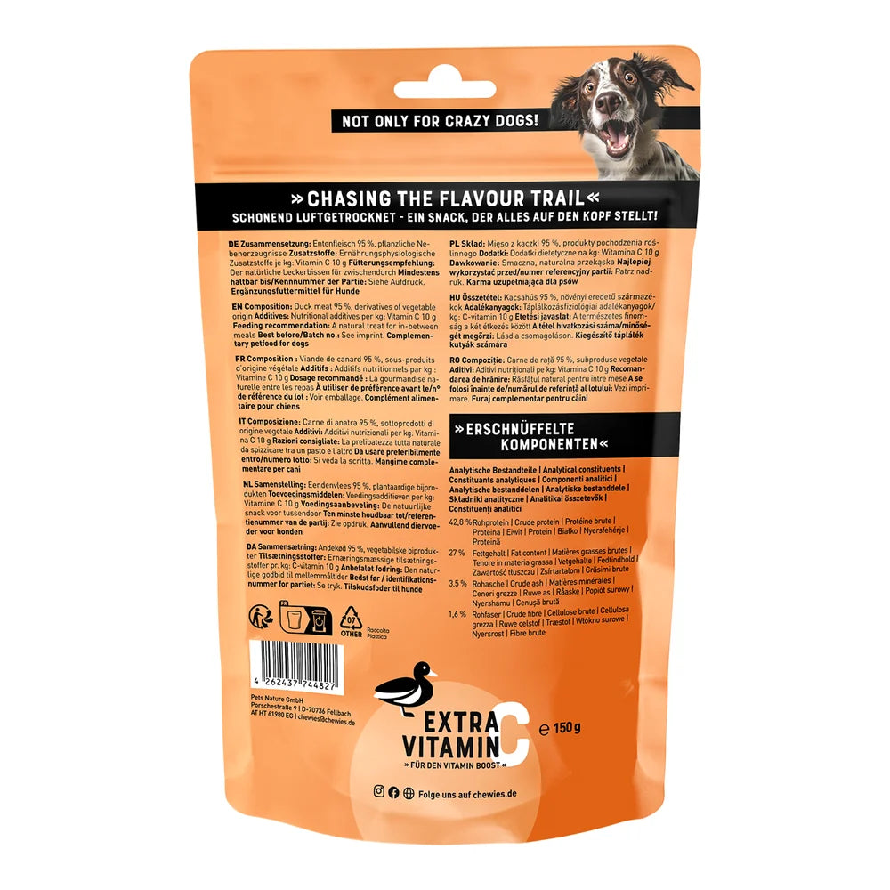 Chewies Fleischstreifen SOFT Maxi Ente 150g