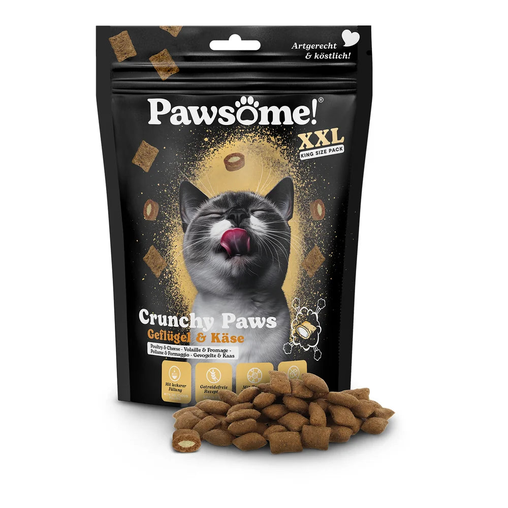 Pawsome Crunchy Paws Geflügel & Käse 150g