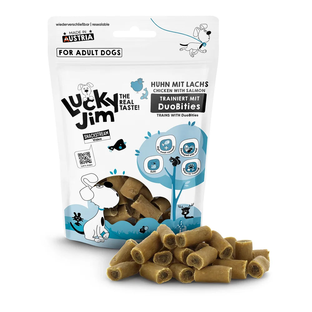 Lucky Jim DuoBities Huhn mit Lachs 70g