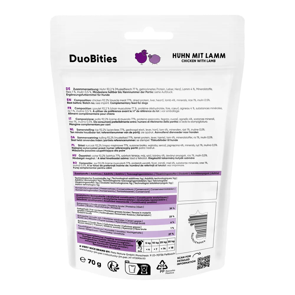 Lucky Jim DuoBities Huhn mit Lamm 70g