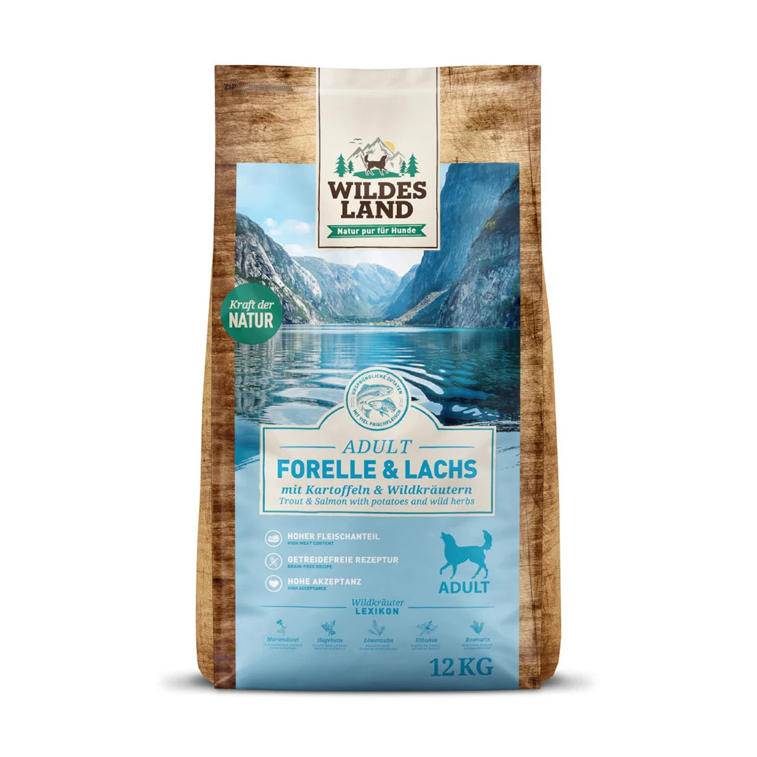 Wildes Land Forelle und Lachs mit Kartoffeln