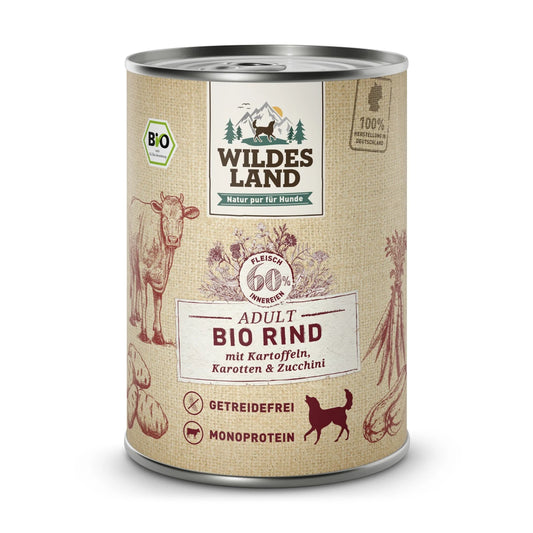 Wildes Land Bio Rind mit Kartoffeln & Zucchini