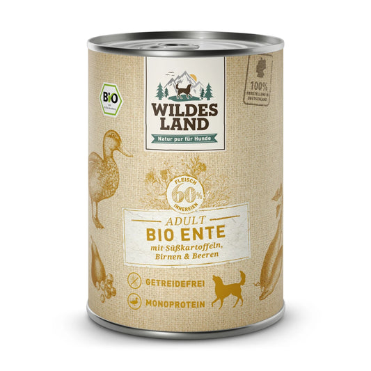 Wildes Land Bio Ente mit Süßkartoffeln