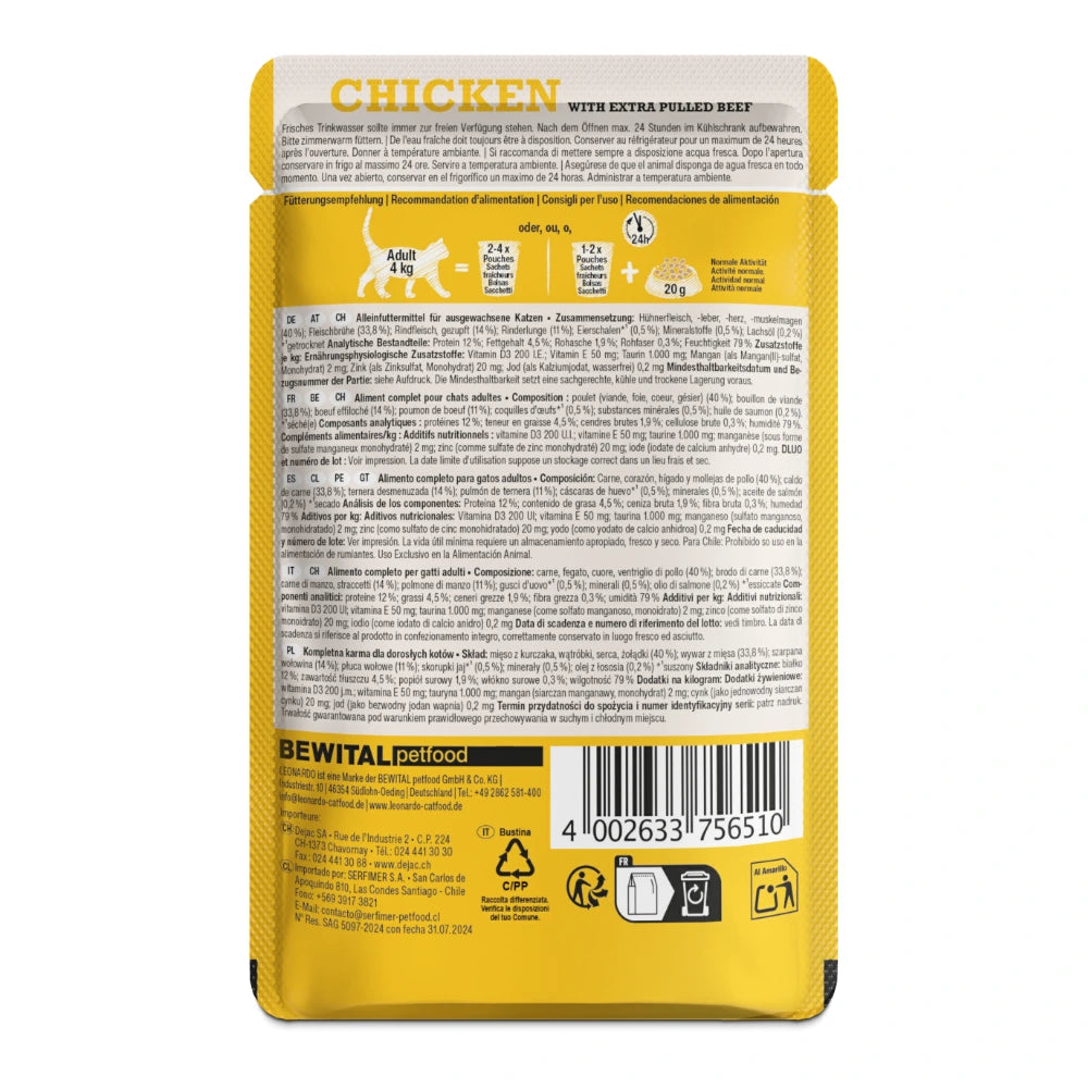 Leonardo® Chicken & Extra Pulled Beef 70g