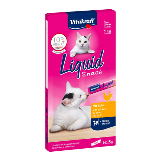 Vitakraft Liquid Snack mit Huhn + Taurin 6x15g