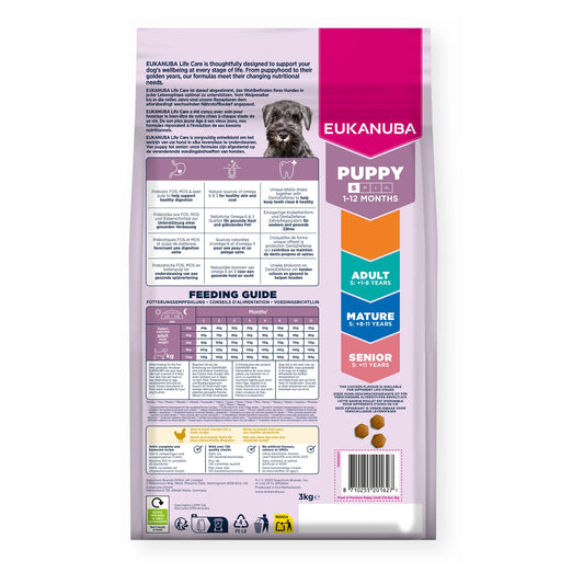 EUKANUBA Puppy für kleiner Rassen mit frischem Huhn 3kg