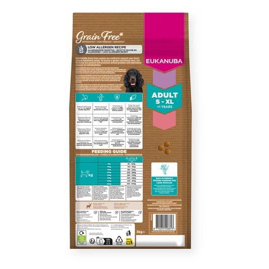 EUKANUBA Grain Free Adult mit Wild für alle Rassen 3kg