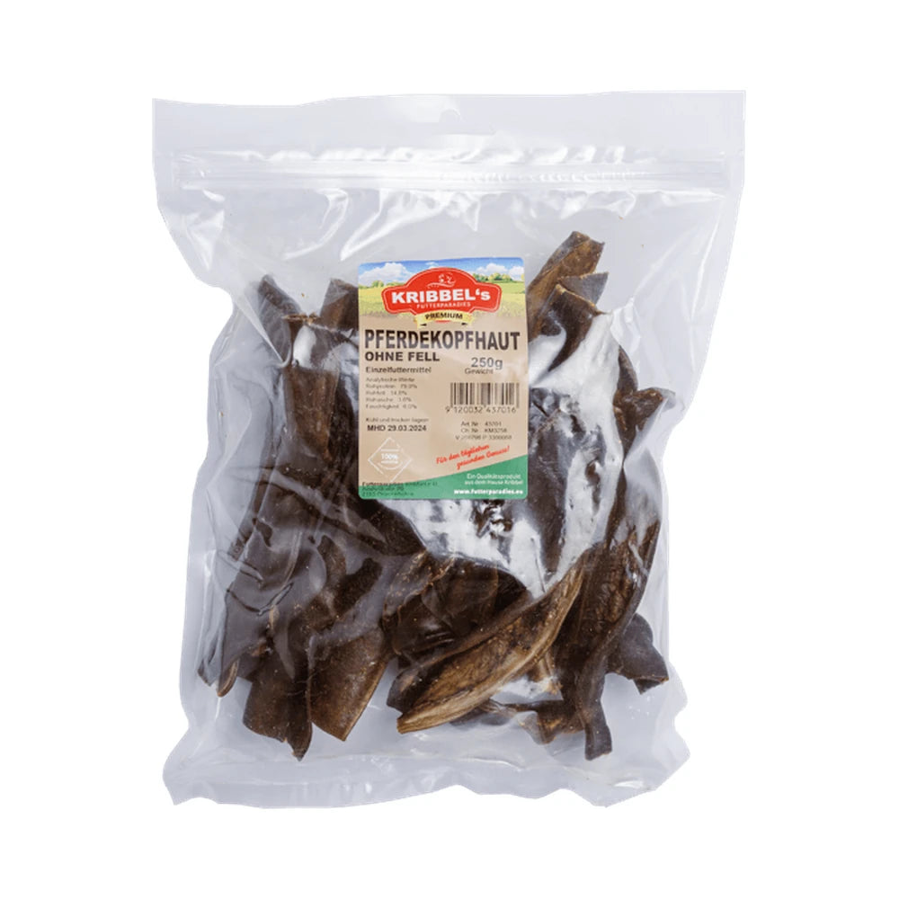 Kribbel's Pferdekopfhaut ohne Fell 250g