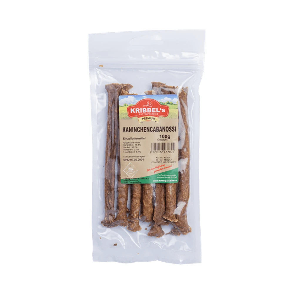 Kribbel's PURE Kaninchen Cabanossi 100g